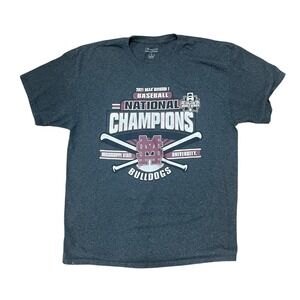 Champion NCAA Baseball National Champions T-Shirt Mississippi State Bulldogs